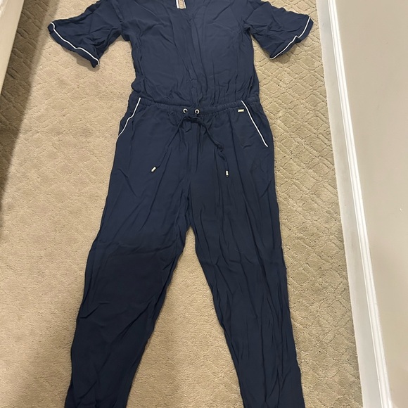 Armani Exchange Dark Blue jumpsuit with White Accents size 10 - Picture 1 of 13
